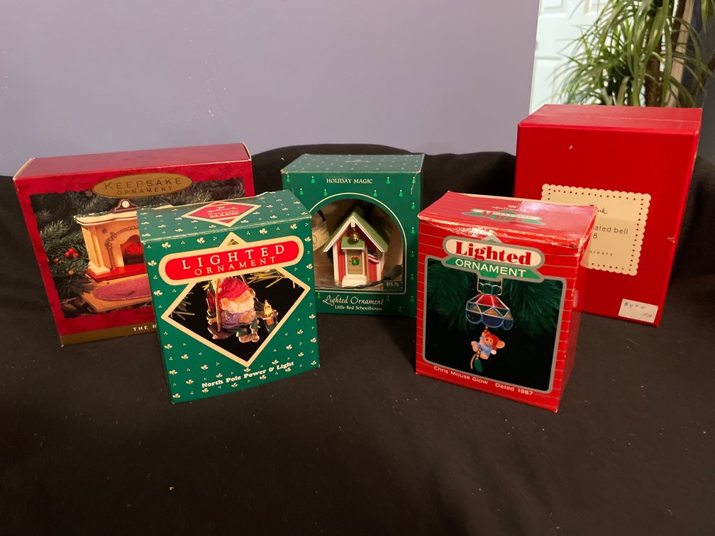 Hallmark Keepsake Christmas Ornaments and Porcelain Bell