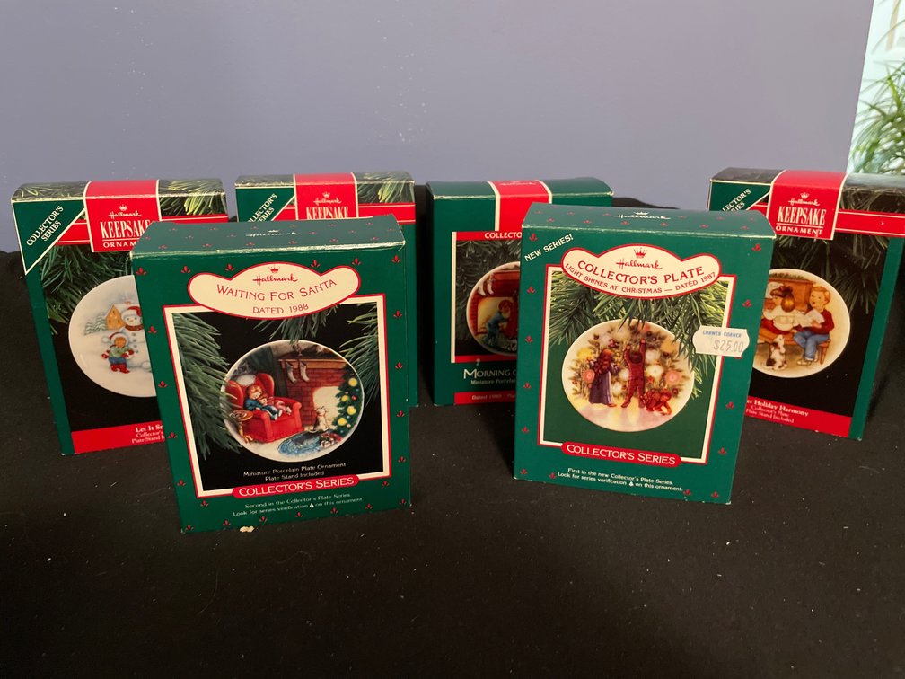 Hallmark Keepsake Miniature Porcelain Plate Ornaments