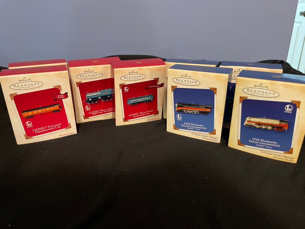 Hallmark Keepsake Lionel Train Ornaments in Original Boxes