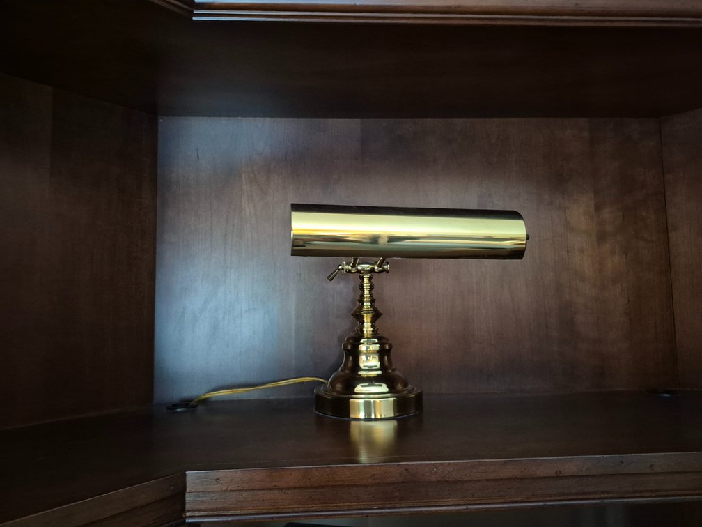 Polished Brass Adjustable Piano Desk Lamp