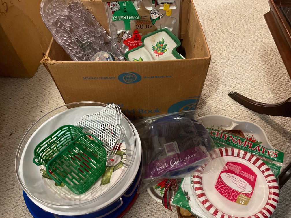 Holiday Tableware, Serving Dishes, and Cookie Molds