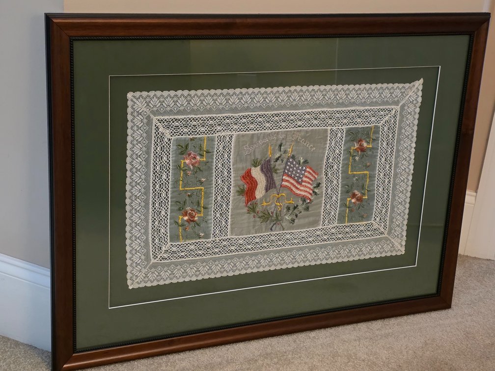 Embroidered Souvenir de France Lace Textile