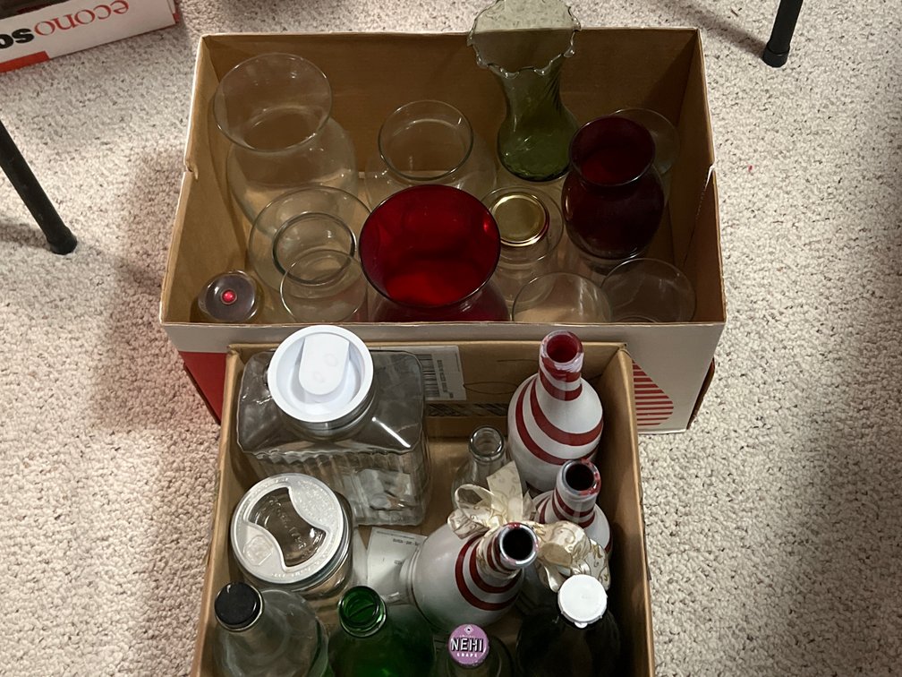 Glass Vases, Bottles, Jars