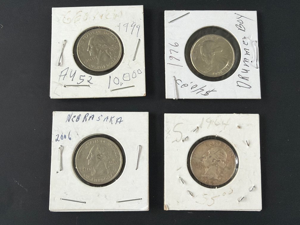United States Washington Quarter Dollar Coins (4)