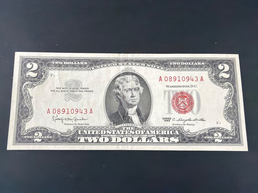 Series 1963 $2 United States Note Red Seal