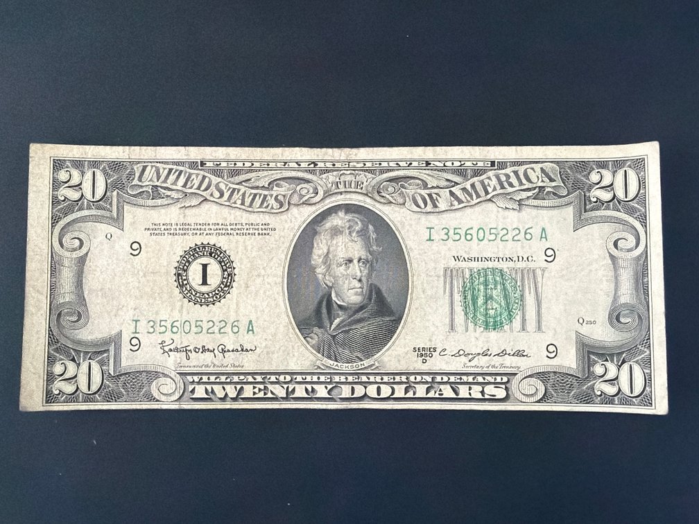 Series 1950 D $20 Federal Reserve Note, Minneapolis