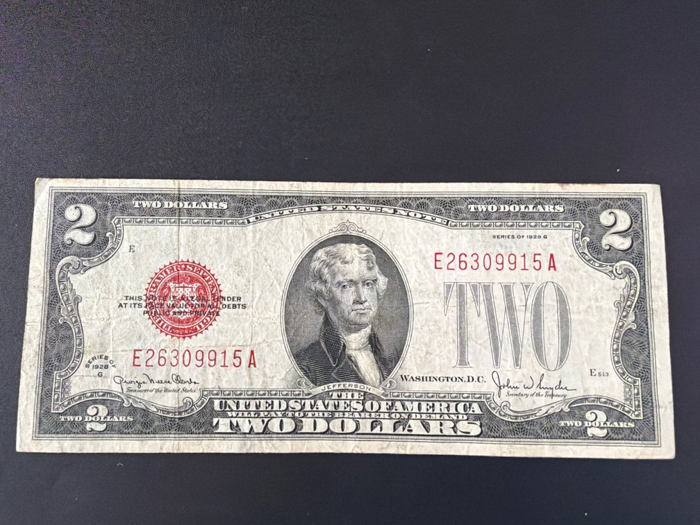 Series 1928 G $2 United States Note