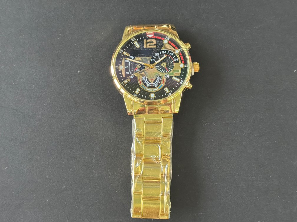 Gold-Tone Chronograph Style Wristwatch