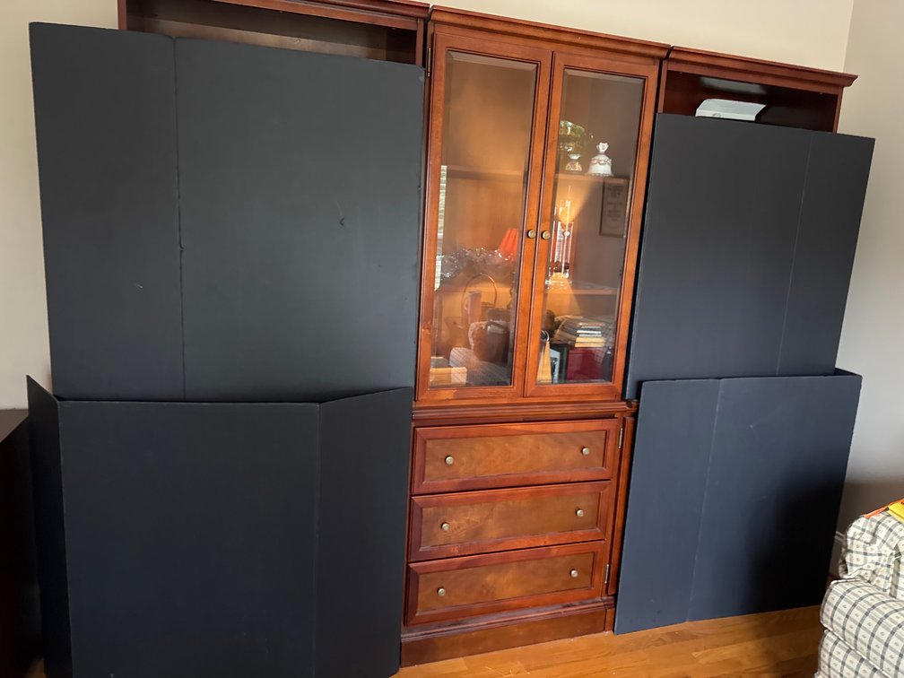 Wood Cabinet with Three Drawers