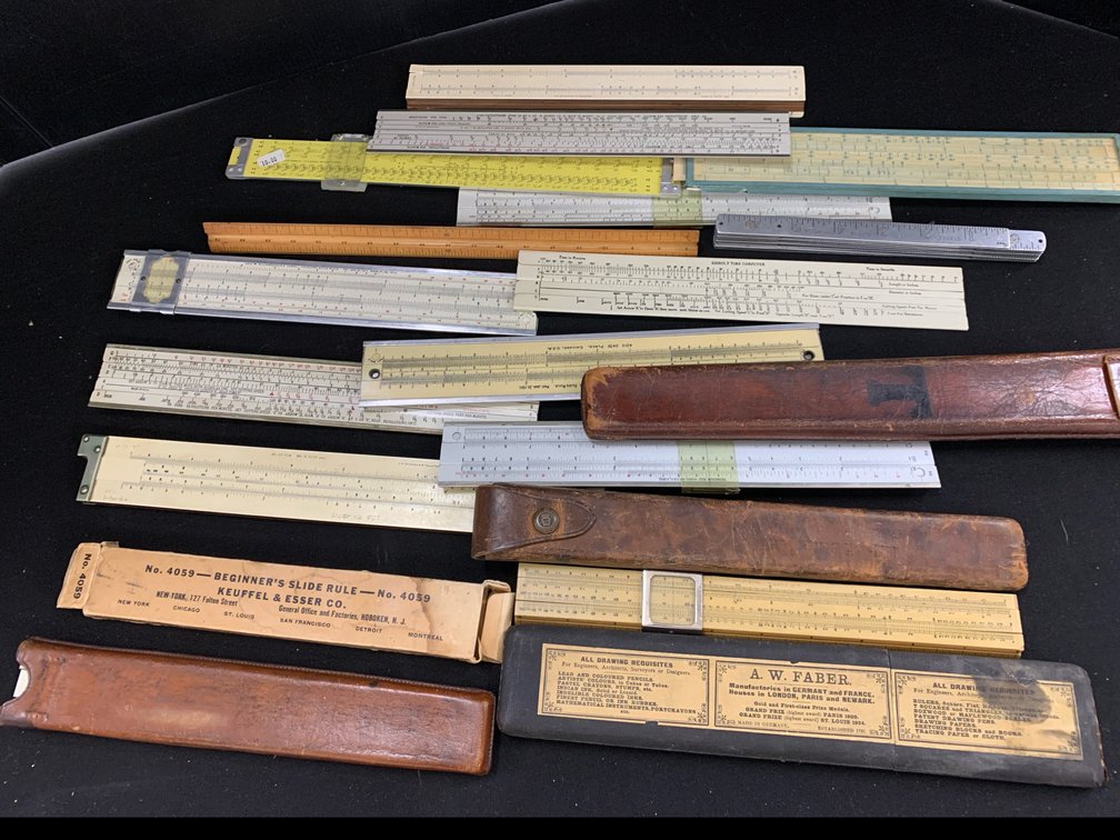 Slide Rules, Drafting Scales, Folding Ruler, and Cases