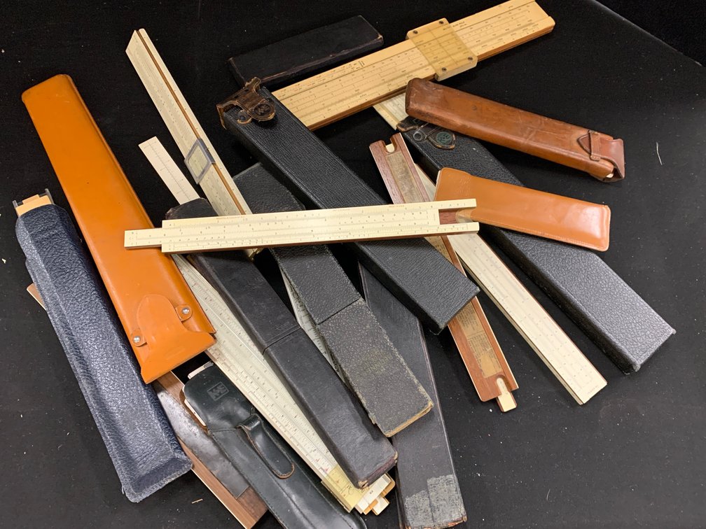 Slide Rules and Protective Cases