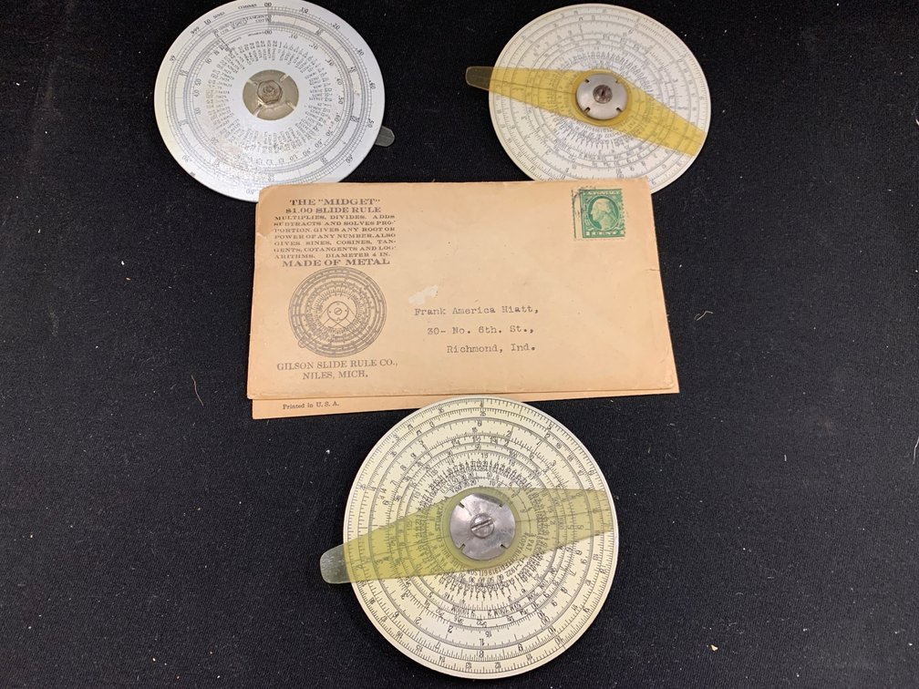 Gilson Slide Rule Co. "The Midget" Circular Slide Rules