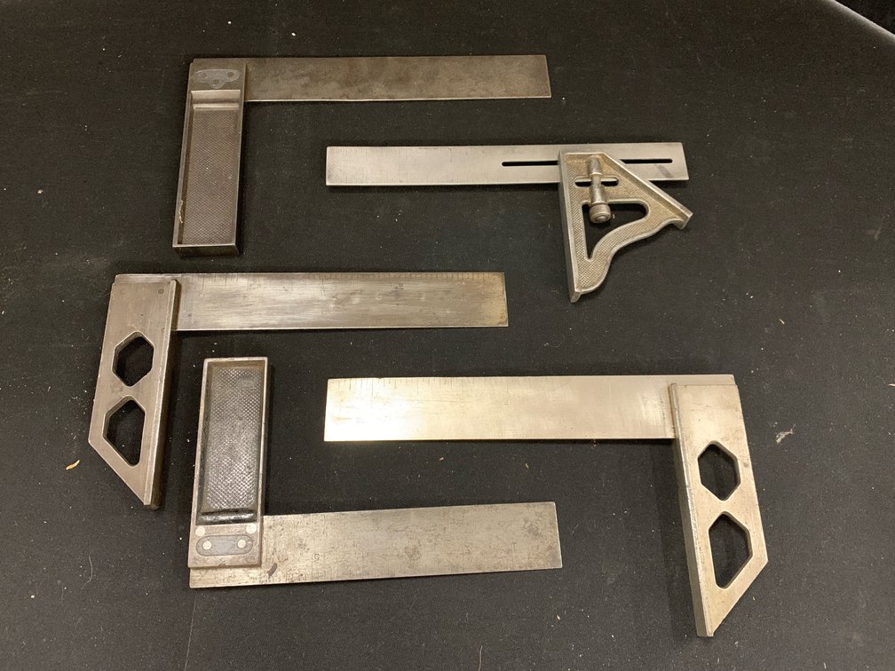 Metal Try Squares and Combination Square
