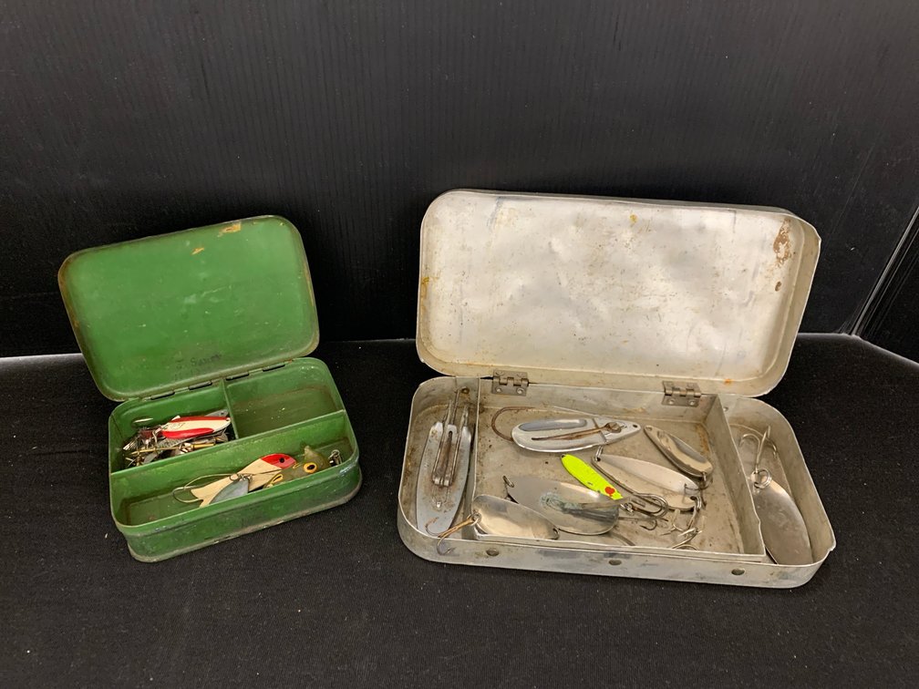 Metal Pocket Tackle Boxes with Fishing Lures