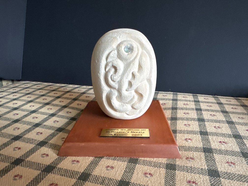Carved Stone Maori Manaia Sculpture
