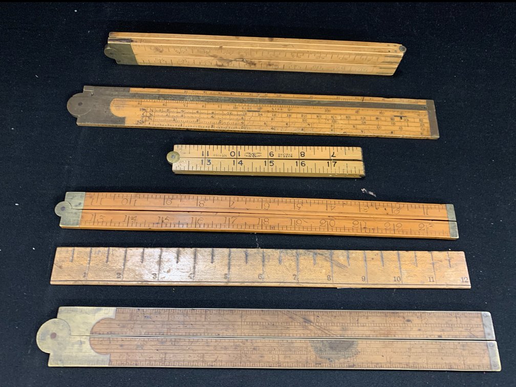 Antique Wooden Folding Rules