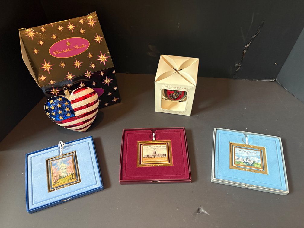 Patriotic/U.S. Capitol Holiday Ornaments