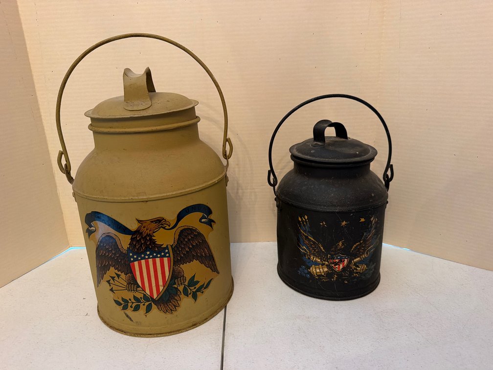Painted Metal Milk Cans