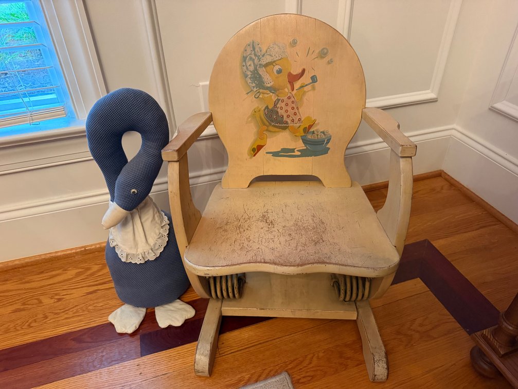 Child's Wooden Spring Rocking Chair