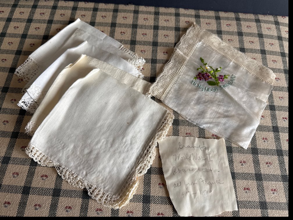 Vintage Lace-Trimmed Handkerchiefs
