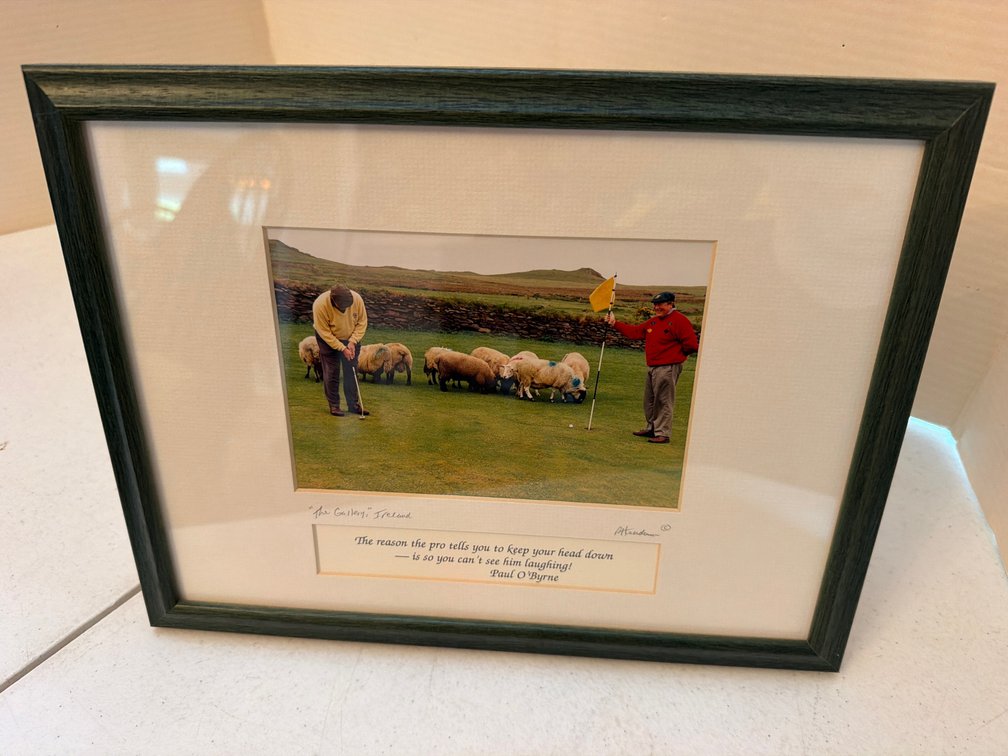 Framed Golf Photograph Titled "The Gallery", Ireland