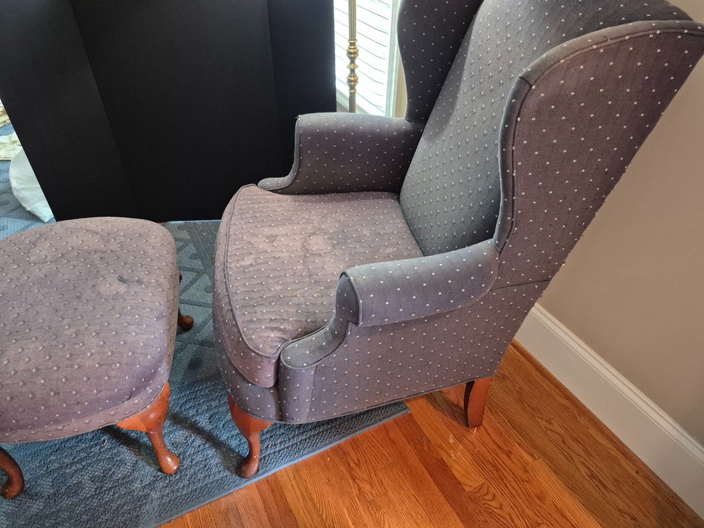 Hitchcock New Haven Collection Wingback Armchair and Ottoman