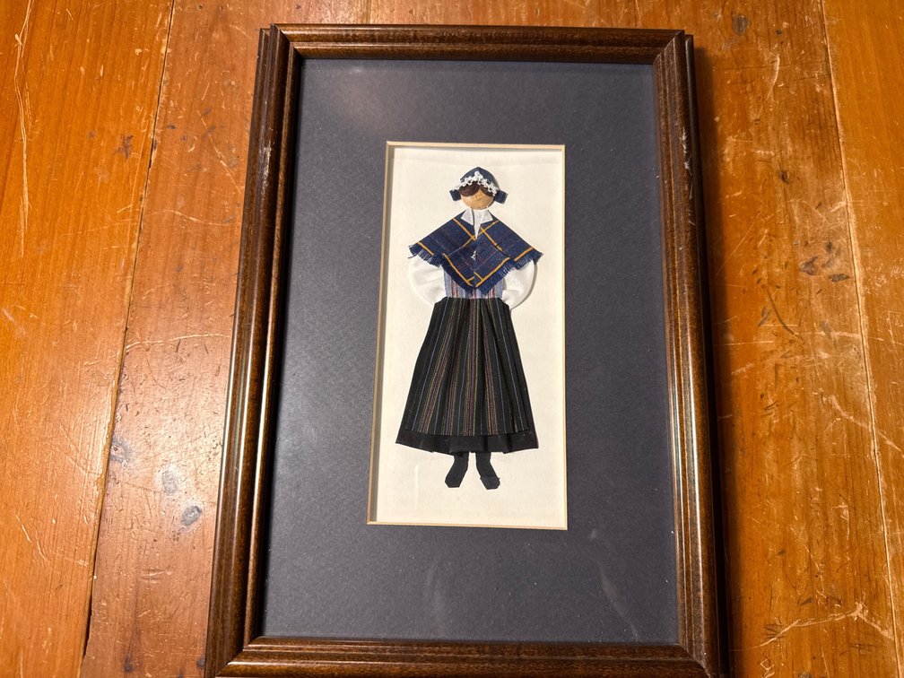 Framed Fabric Collage