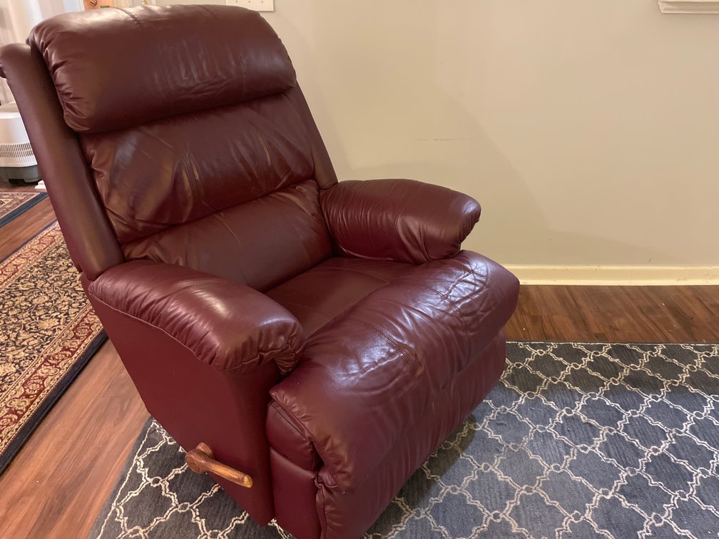La-Z-Boy Burgundy Leather Rocking Recliner