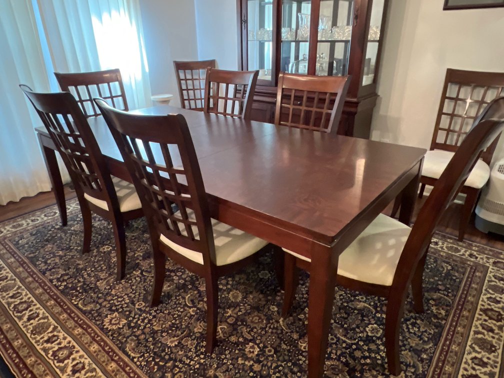 Extension Dining Table &  Eight Chairs