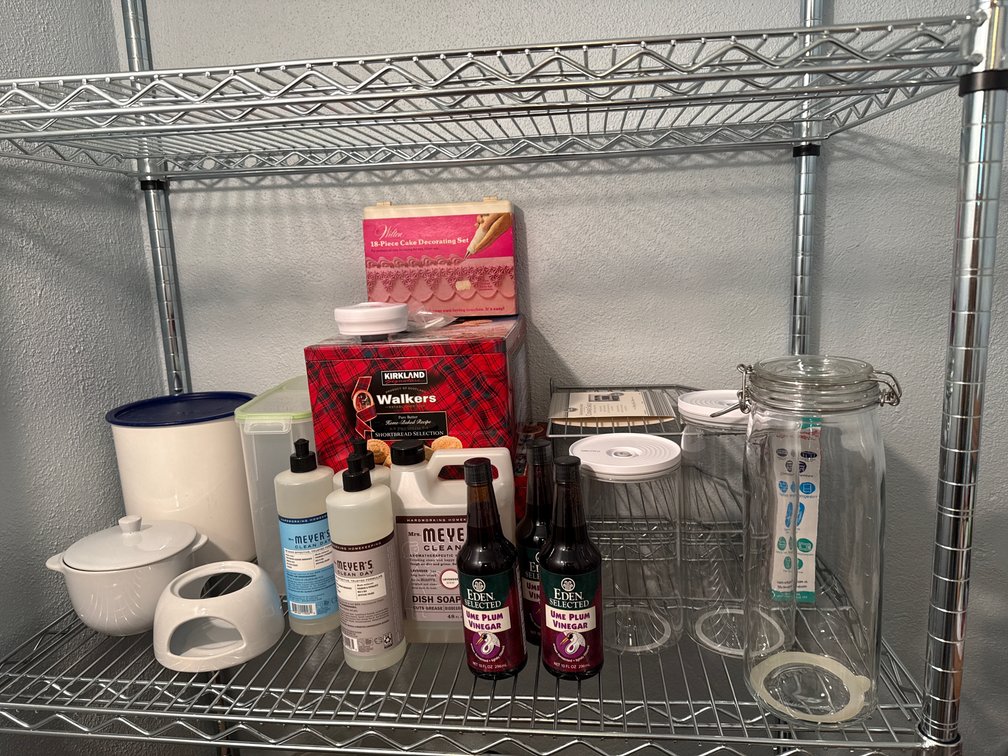 Kitchen Canisters, Cake Decorating Set, Cleaners, and More