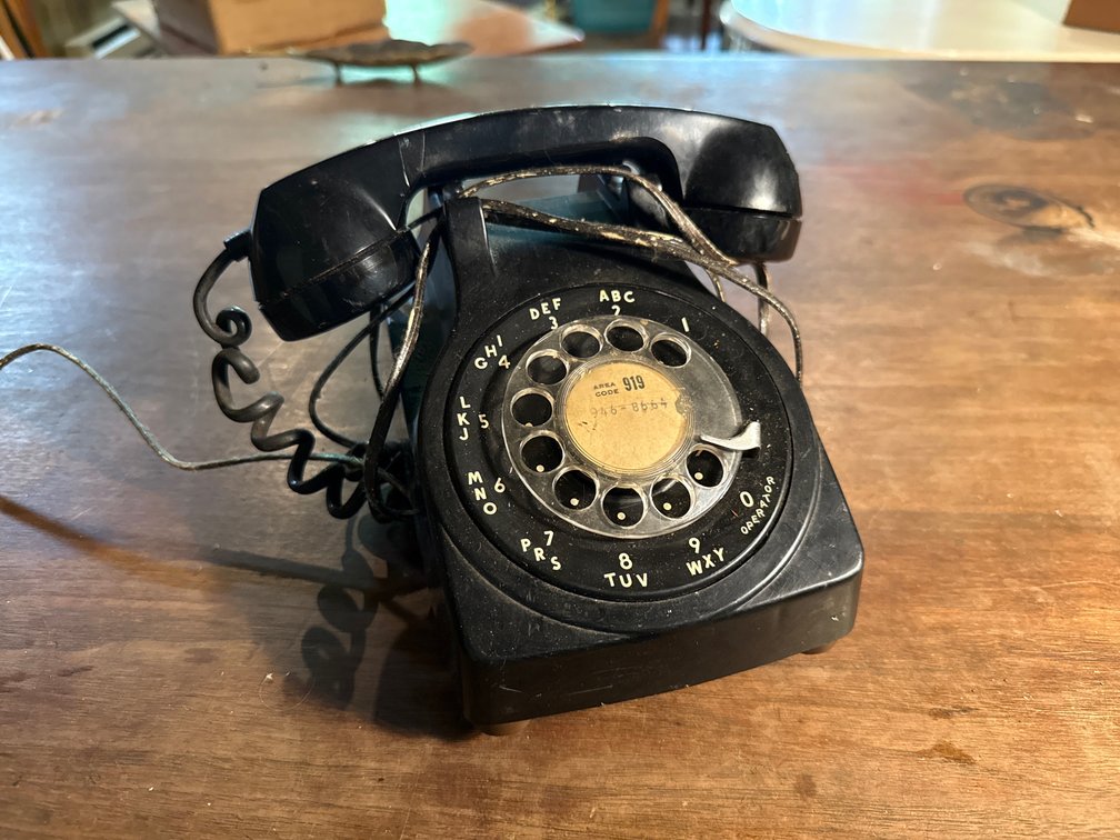 ITT 500 CD Black Rotary Desk Telephone
