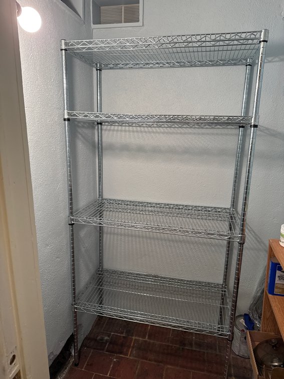 Four-Tier Chrome-Plated Wire Shelving Unit
