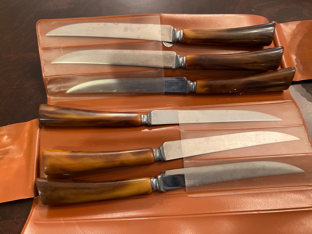Burns Mfg. Co. Steak Knives with Roll Case