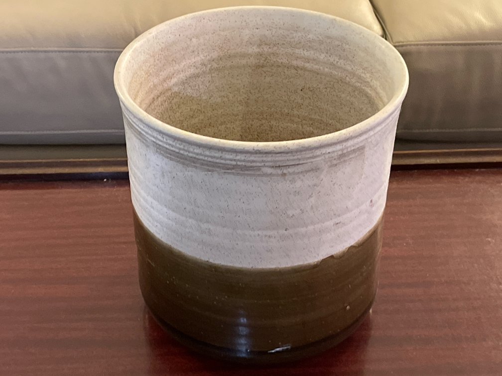 Two-Tone Glazed Stoneware Crock