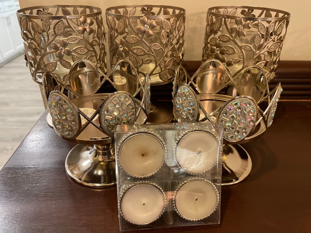 Metal Candle Holders, Candle Sleeves, and Tea Lights