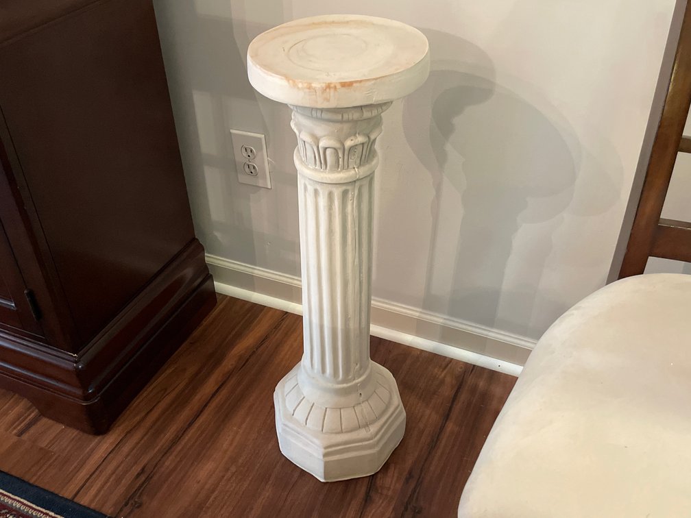 Classical Fluted Column Pedestal Plant Stand
