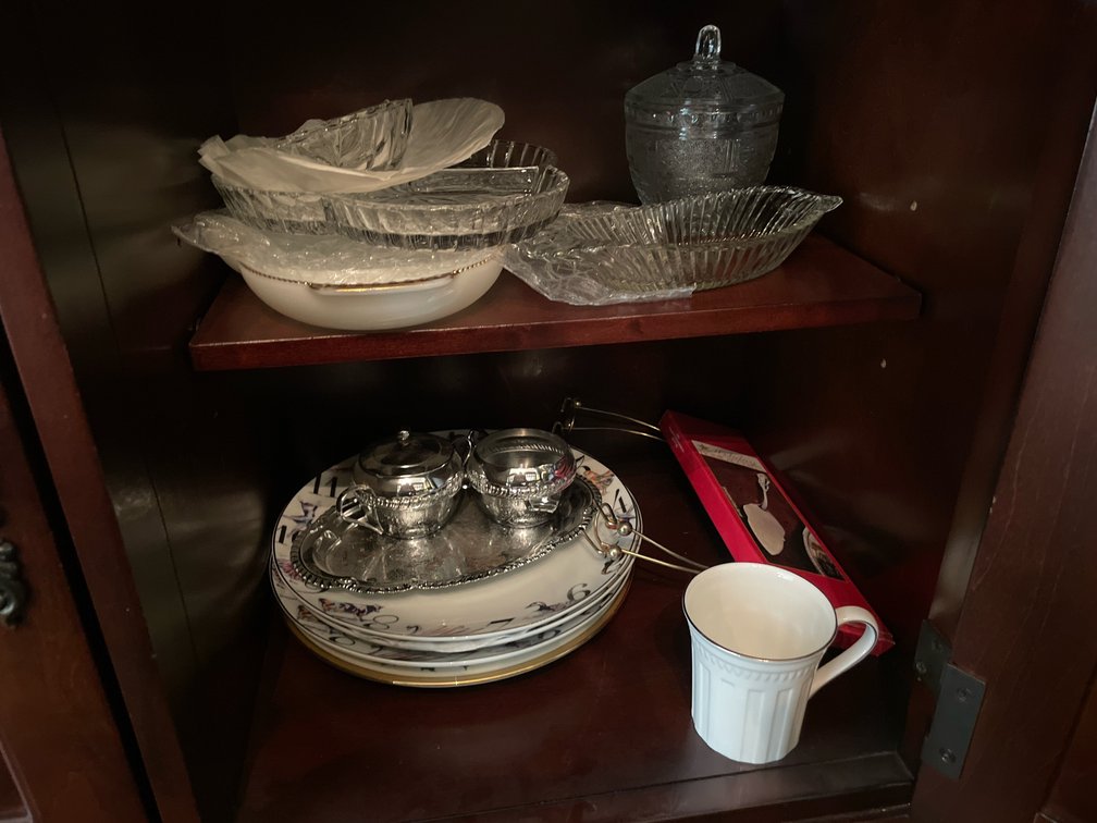 Holiday Plates, Pressed Glass Dishes, and Tableware