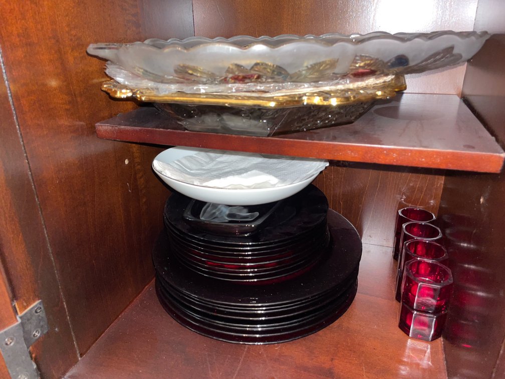 Ruby Red Glassware, Glass Serving Dishes, and More