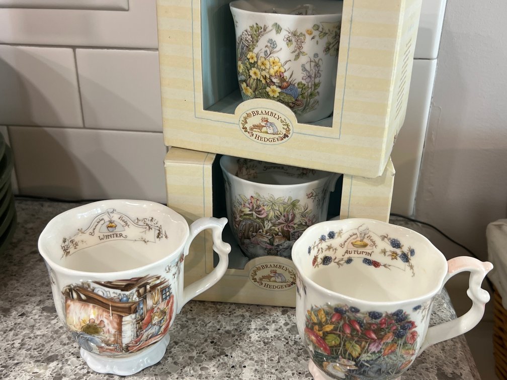 Royal Doulton Brambly Hedge Four Seasons Bone China Beakers