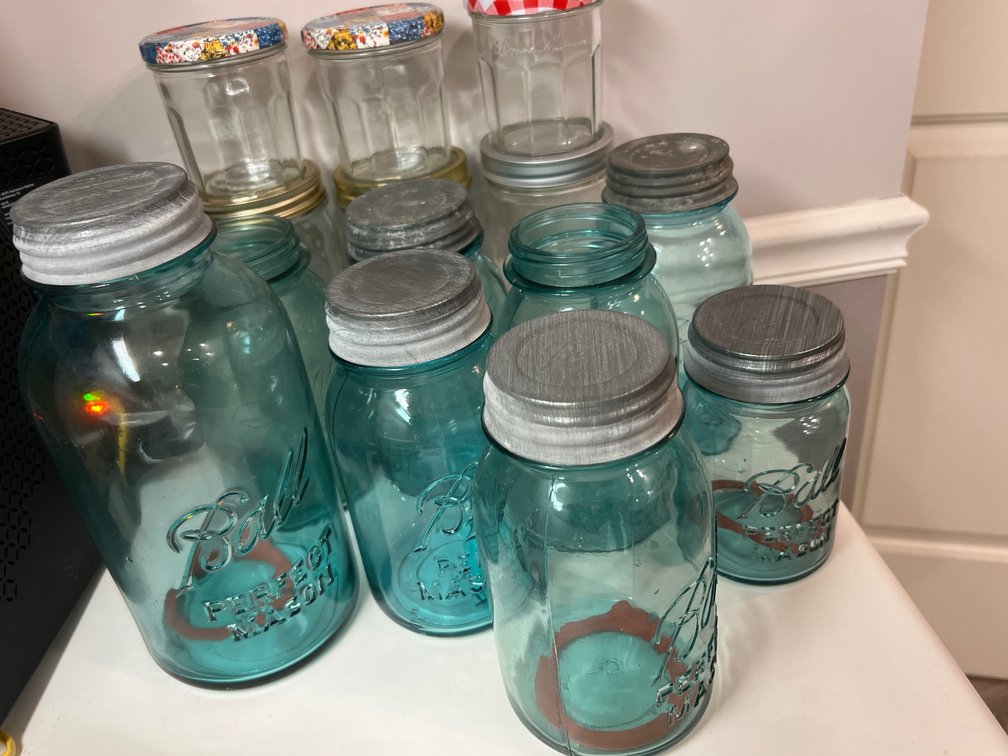 Aqua Blue Ball Glass Canning Jars