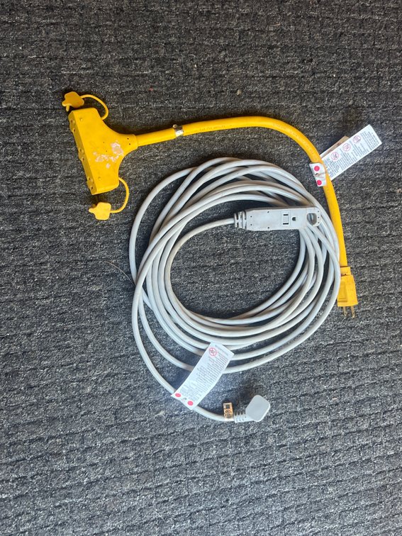 Gray Extension Cord & 3-Outlet Stubby