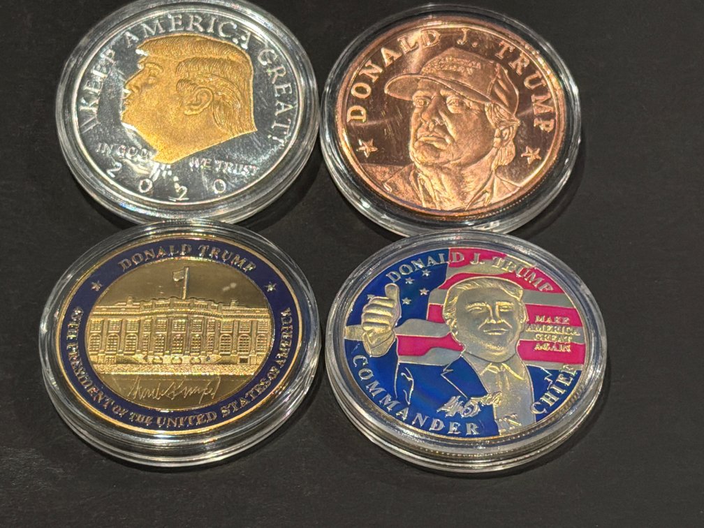 Donald Trump Commemorative Coins in Protective Capsules
