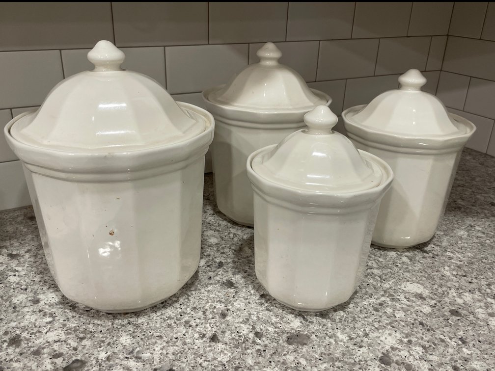 Pfaltzgraff Heritage White Canister Set