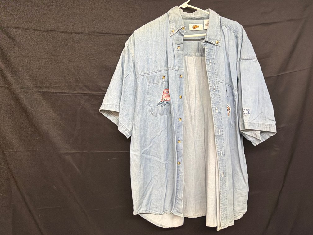 Winner's Circle NASCAR Rusty Wallace Denim Shirt, Size 2XL