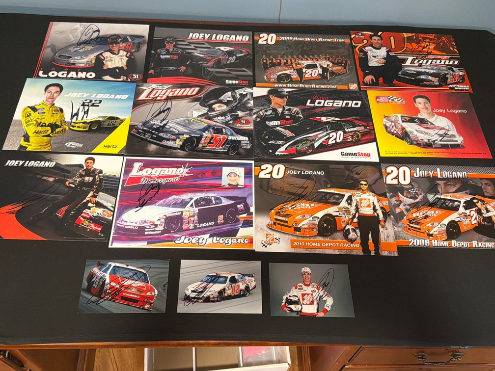 15-Joey Logano Autographed NASCAR Hero Cards and Photos