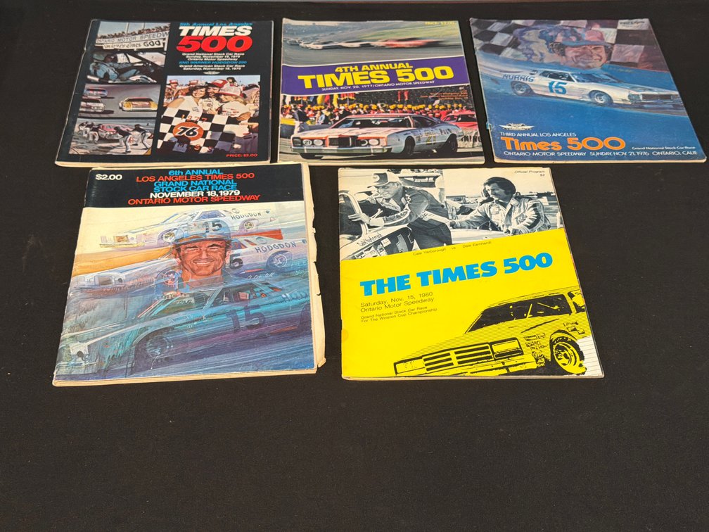 Ontario Motor Speedway Times 500 Race Programs, 1976-1980