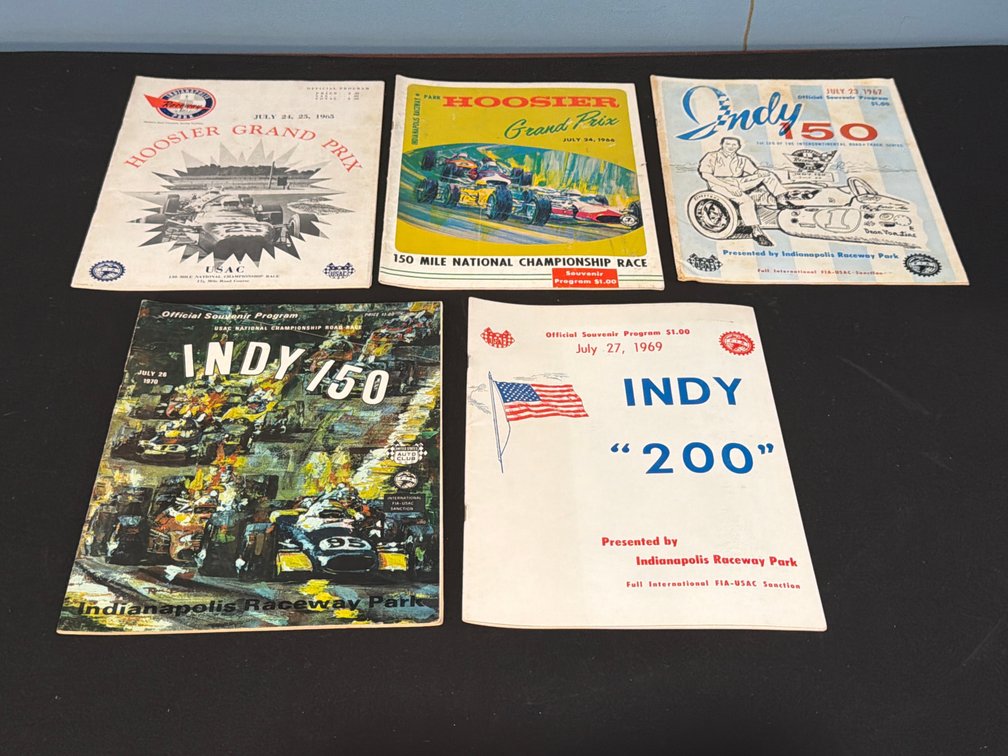 1960’s Indianapolis Raceway Park USAC Race Souvenir Programs
