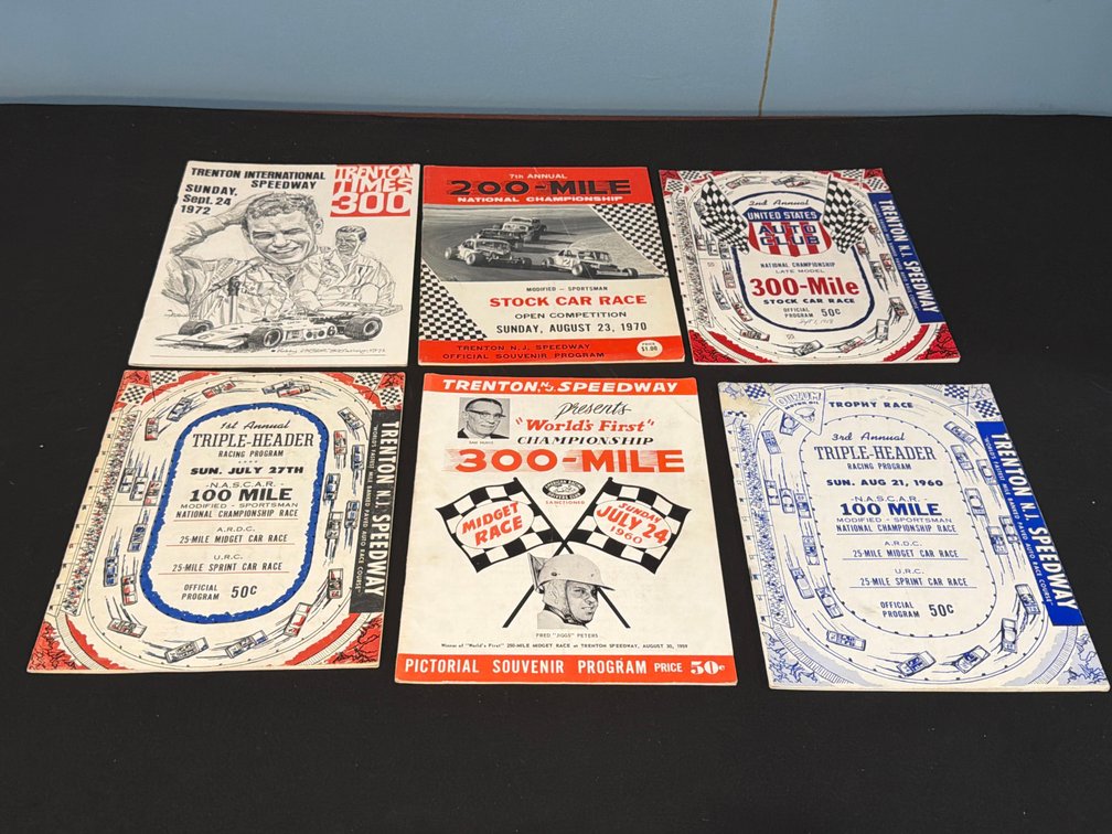 Trenton Speedway Auto Racing Souvenir Programs