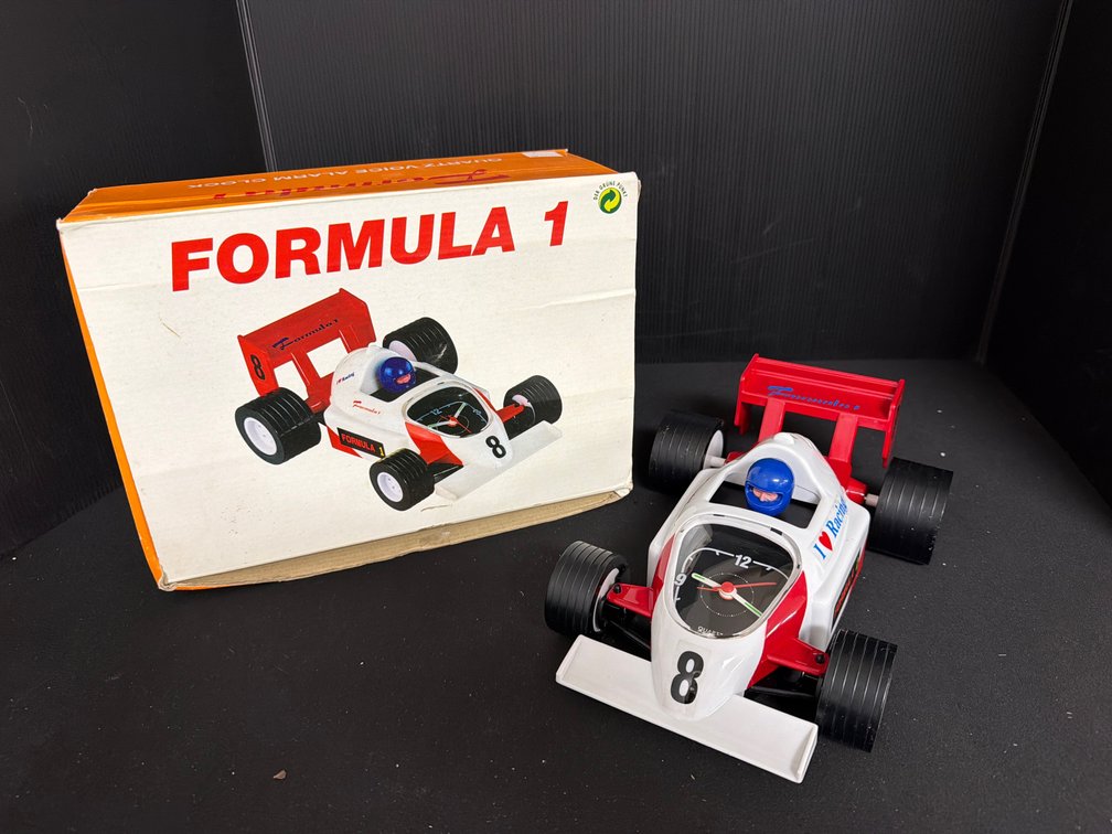 Formula 1 Race Car Novelty Quartz Alarm Clock with Box
