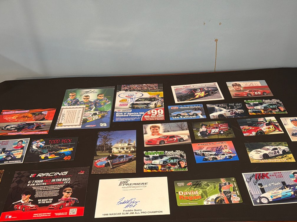 50-Autographed Stock Car Racing Hero Cards and Photos